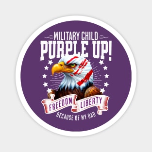 Military Kids - Purple-Up 2023 Holiday - Military Dad Magnet